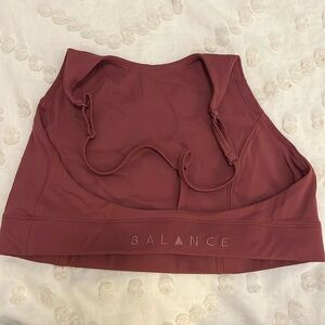 Balance athletica — Vitality— high neck open back sports bra in “wildflower”